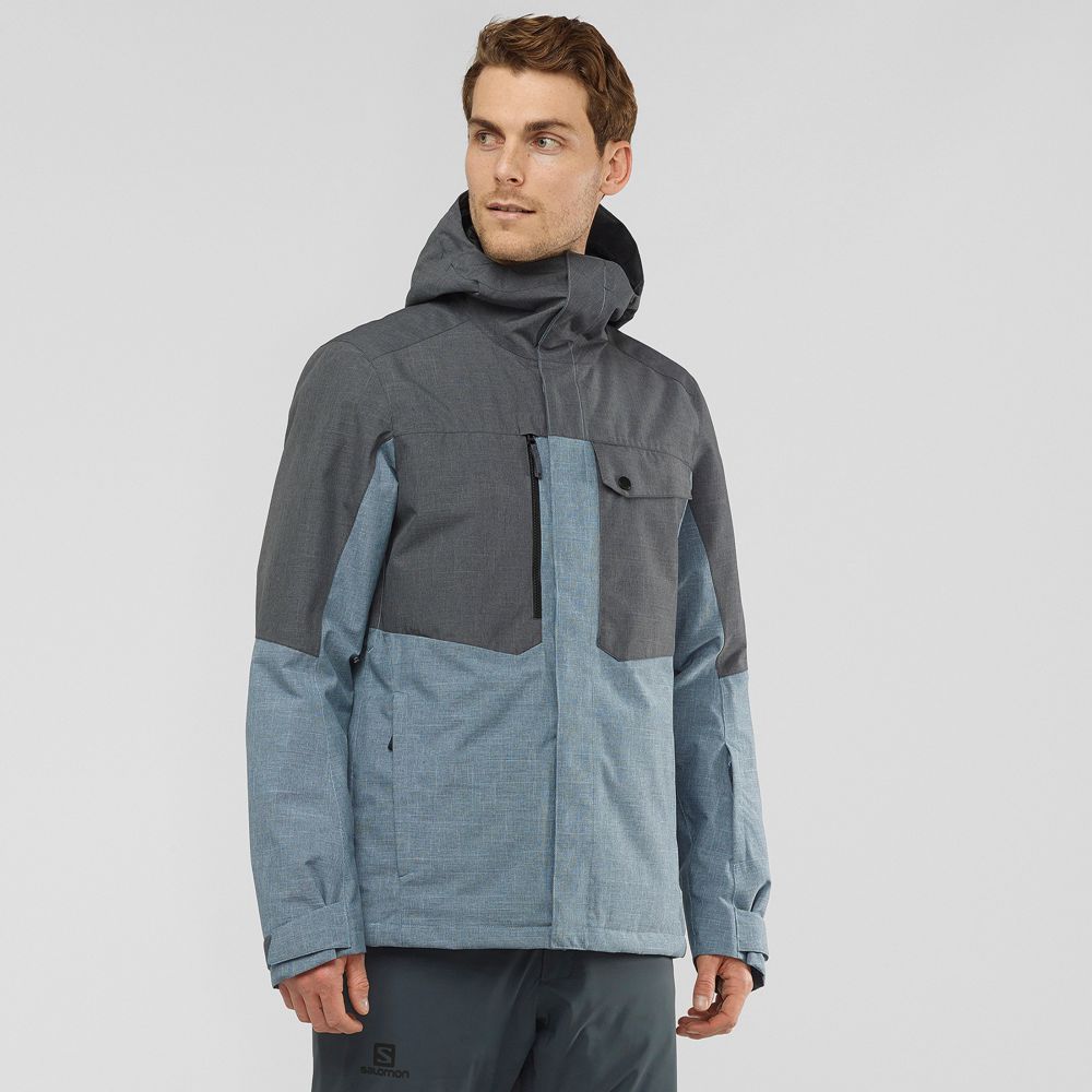 Salomon Ski Jakker Herre Blå - POWDERSTASH M (JRSDW-4319)